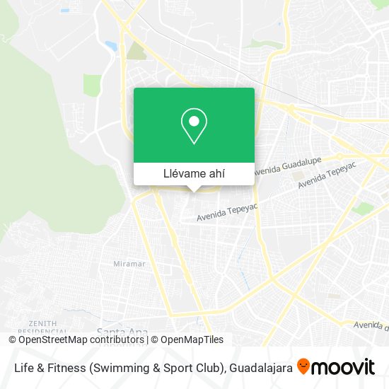 Mapa de Life & Fitness (Swimming & Sport Club)