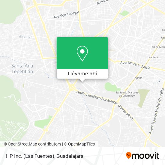 Mapa de HP Inc. (Las Fuentes)