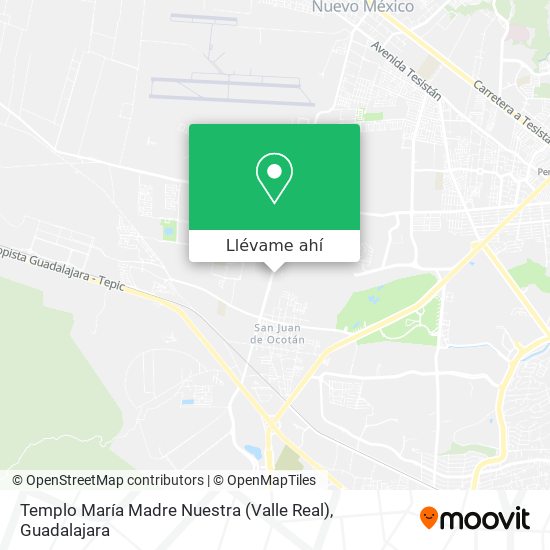 Mapa de Templo María Madre Nuestra (Valle Real)