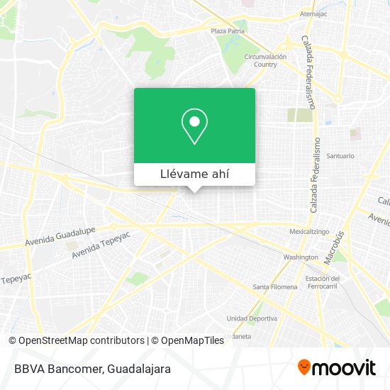 Mapa de BBVA Bancomer