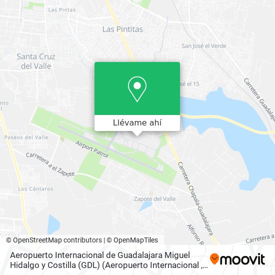 Mapa de Aeropuerto Internacional de Guadalajara  Miguel Hidalgo y Costilla  (GDL) (Aeropuerto Internacional