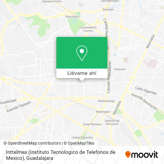 Mapa de Inttelmex (Instituto Tecnologico de Telefonos de Mexico)