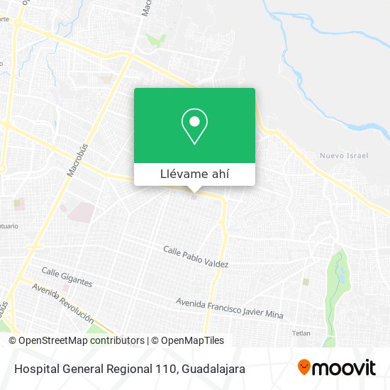 Mapa de Hospital General Regional 110