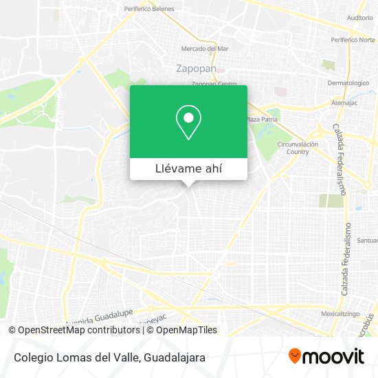 Mapa de Colegio Lomas del Valle