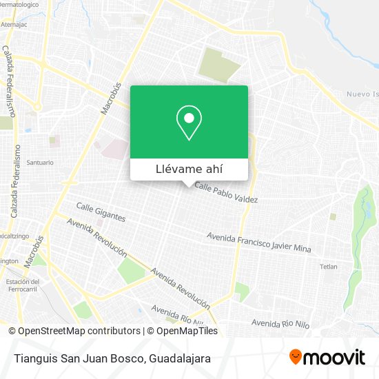 Mapa de Tianguis San Juan Bosco