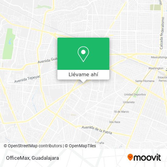 Cómo llegar a OfficeMax en Guadalajara en Autobús o Tren?