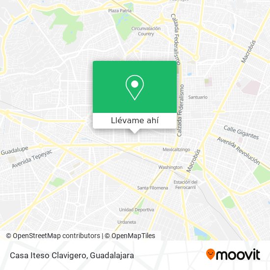 Cómo llegar a Casa Iteso Clavigero en Guadalajara en Autobús o Tren?