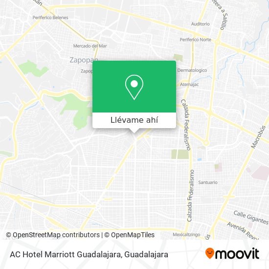 Mapa de AC Hotel Marriott Guadalajara