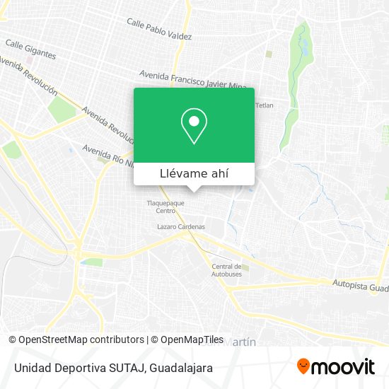 Mapa de Unidad Deportiva SUTAJ