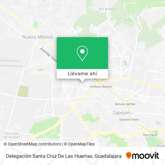 Mapa de Delegación Santa Cruz De Las Huertas