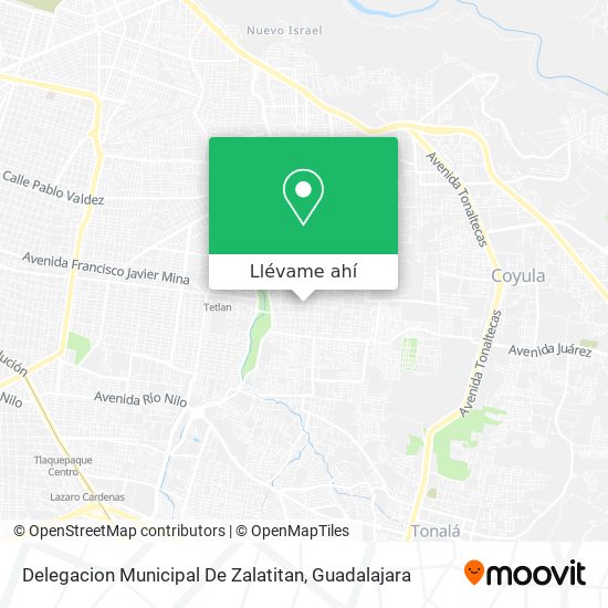 Mapa de Delegacion Municipal De Zalatitan