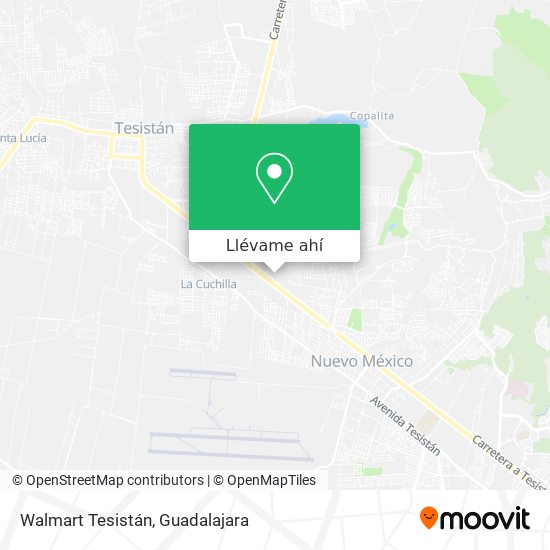 Mapa de Walmart Tesistán