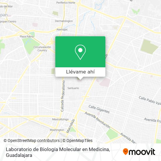 Mapa de Laboratorio de Biología Molecular en Medicina