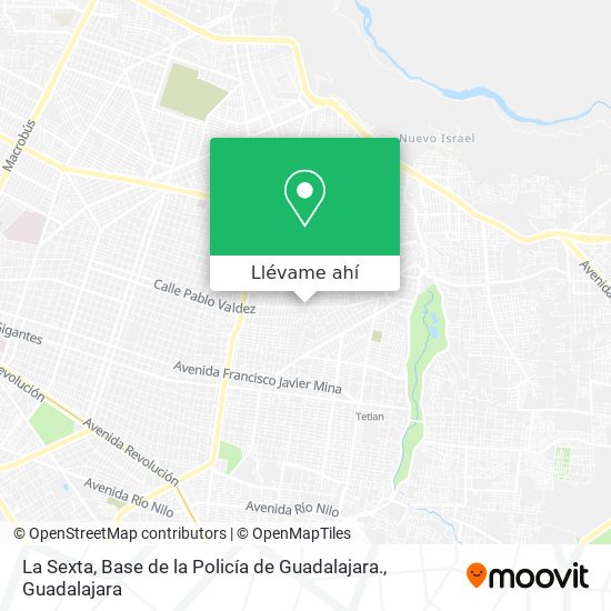 Mapa de La Sexta, Base de la Policía de Guadalajara.