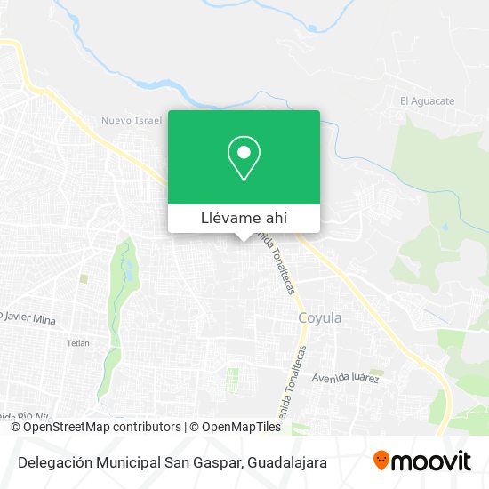 Mapa de Delegación Municipal San Gaspar