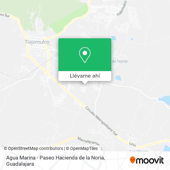 Mapa de Agua Marina - Paseo Hacienda de la Noria