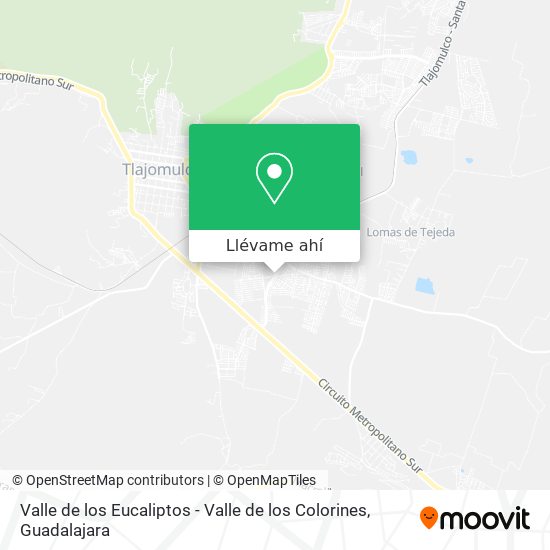 Mapa de Valle de los Eucaliptos - Valle de los Colorines