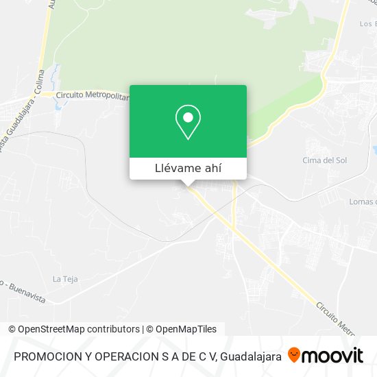 Mapa de PROMOCION Y OPERACION S A DE C V