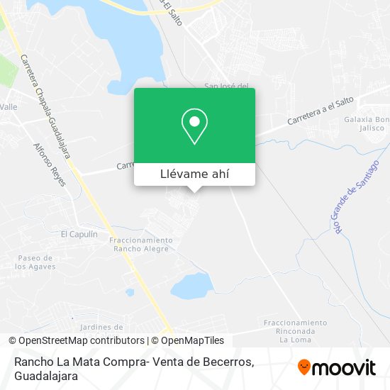 Mapa de Rancho La Mata Compra- Venta de Becerros