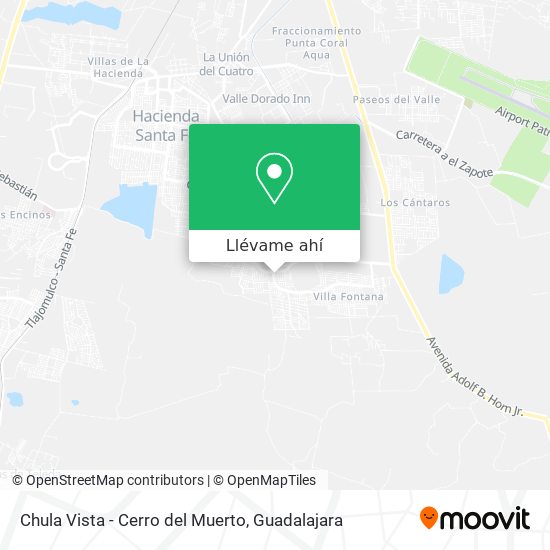 Mapa de Chula Vista - Cerro del Muerto