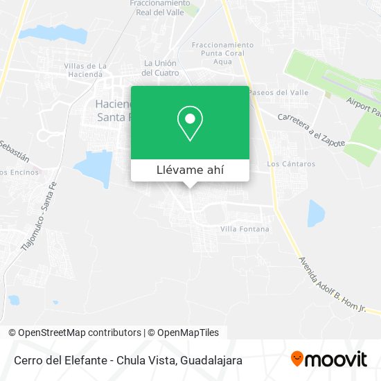 Mapa de Cerro del Elefante - Chula Vista