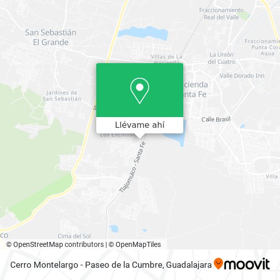 Mapa de Cerro Montelargo - Paseo de la Cumbre