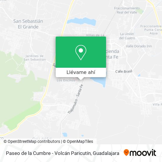 Mapa de Paseo de la Cumbre - Volcán Paricutín