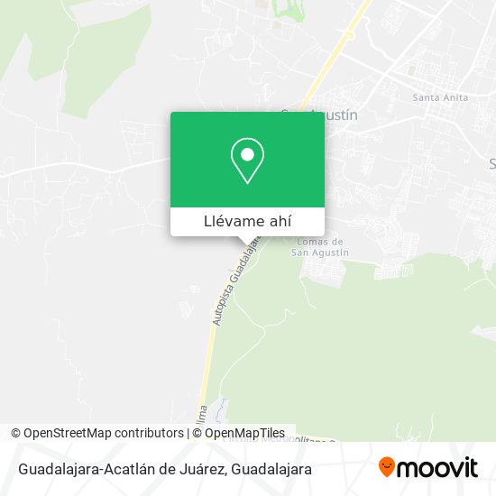 Mapa de Guadalajara-Acatlán de Juárez