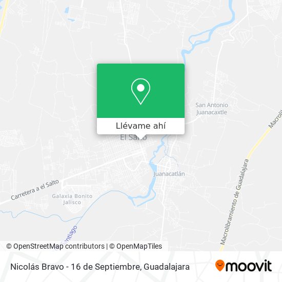 Mapa de Nicolás Bravo - 16 de Septiembre