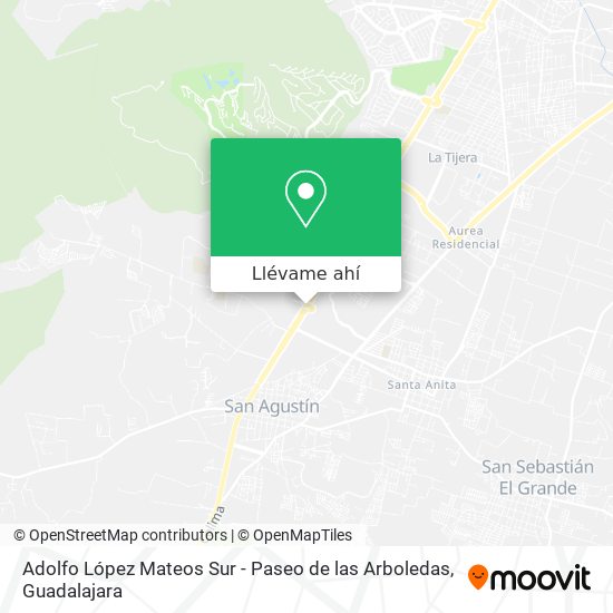 Mapa de Adolfo López Mateos Sur - Paseo de las Arboledas