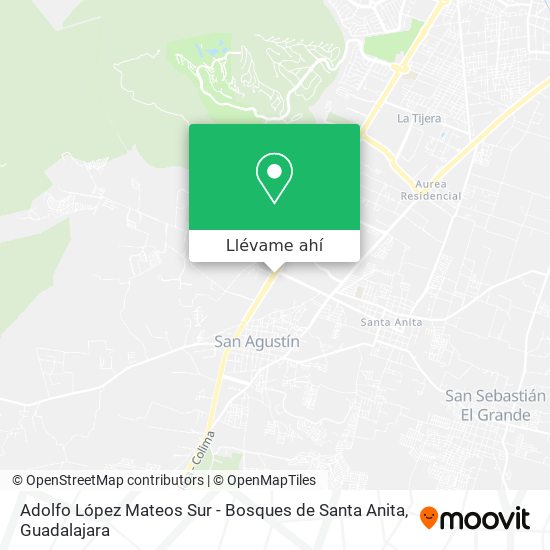 Mapa de Adolfo López Mateos Sur - Bosques de Santa Anita