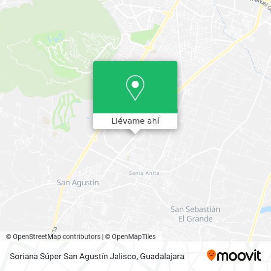 Mapa de Soriana Súper San Agustín Jalisco