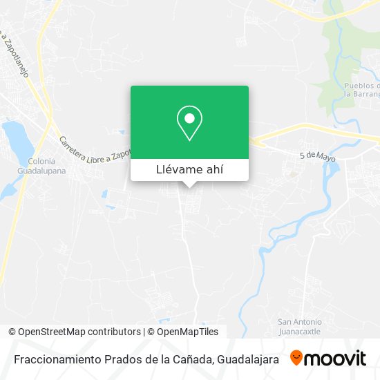 Mapa de Fraccionamiento Prados de la Cañada