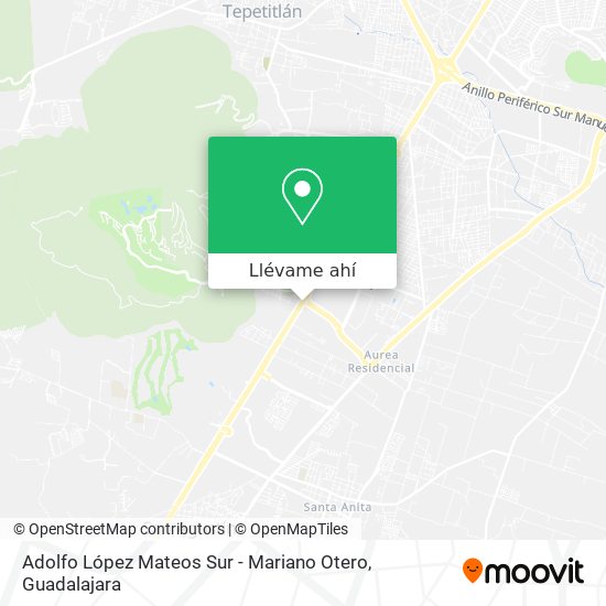 Mapa de Adolfo López Mateos Sur - Mariano Otero