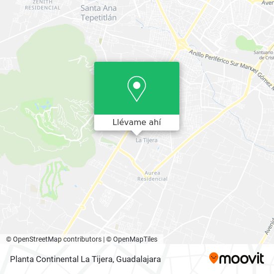 Mapa de Planta Continental La Tijera