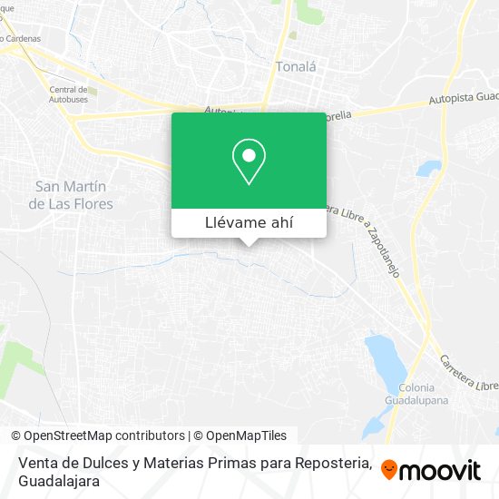 Mapa de Venta de Dulces y Materias Primas para Reposteria