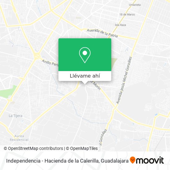 Mapa de Independencia - Hacienda de la Calerilla