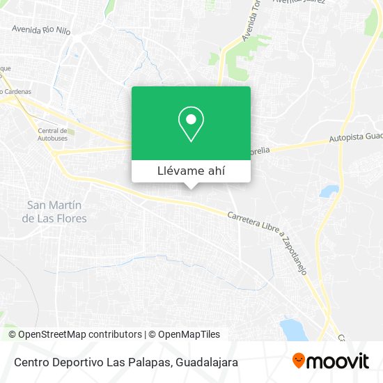 Mapa de Centro Deportivo Las Palapas