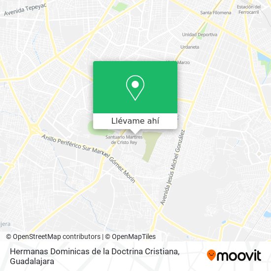 Mapa de Hermanas Dominicas de la Doctrina Cristiana