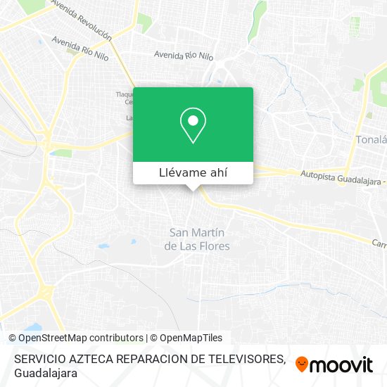 Mapa de SERVICIO AZTECA REPARACION DE TELEVISORES