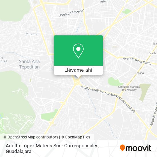 Mapa de Adolfo López Mateos Sur - Corresponsales