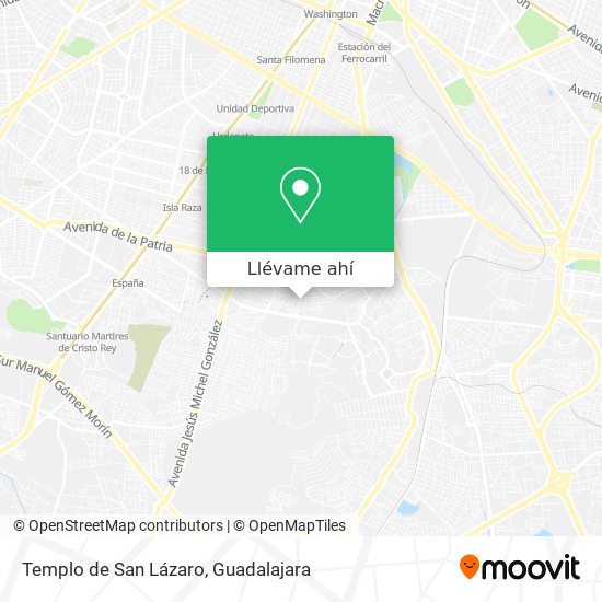 Mapa de Templo de San Lázaro