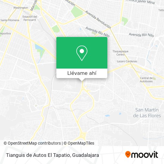 Mapa de Tianguis de Autos El Tapatio