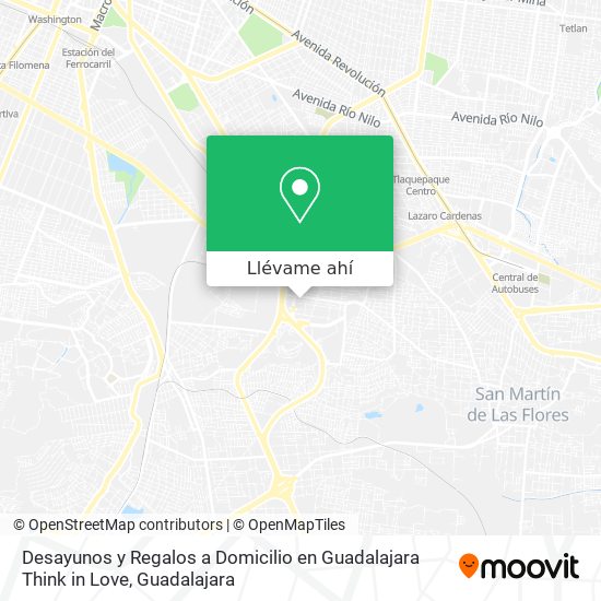 Cómo llegar a Desayunos y Regalos a Domicilio en Guadalajara Think in Love  en Tlaquepaque en Autobús o Tren?