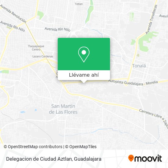 Mapa de Delegacion de Ciudad Aztlan