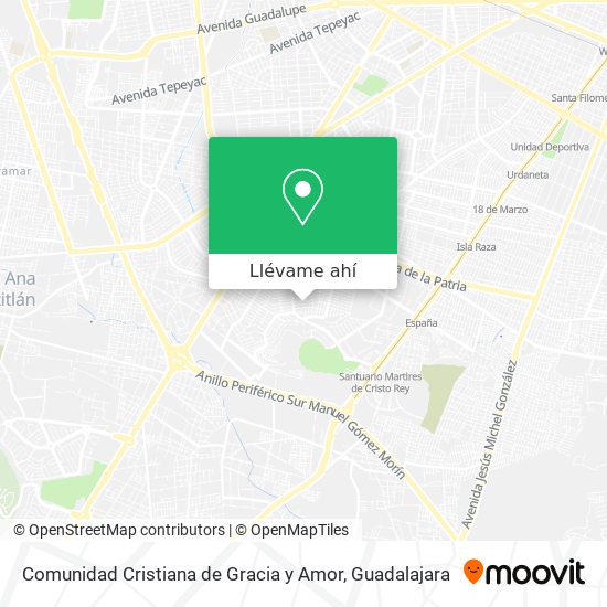 Mapa de Comunidad Cristiana de Gracia y Amor