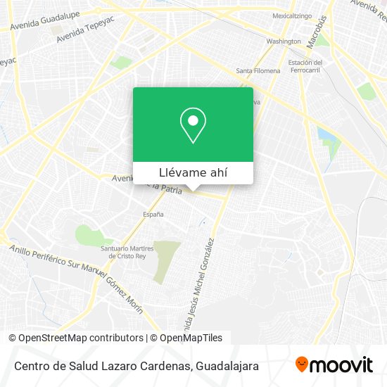 Mapa de Centro de Salud Lazaro Cardenas