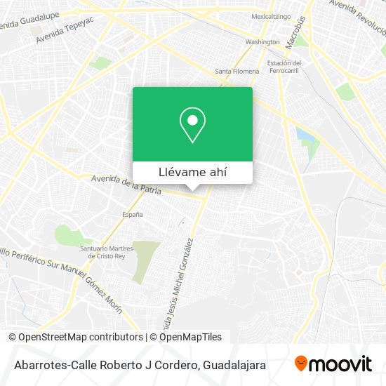 Mapa de Abarrotes-Calle Roberto J Cordero