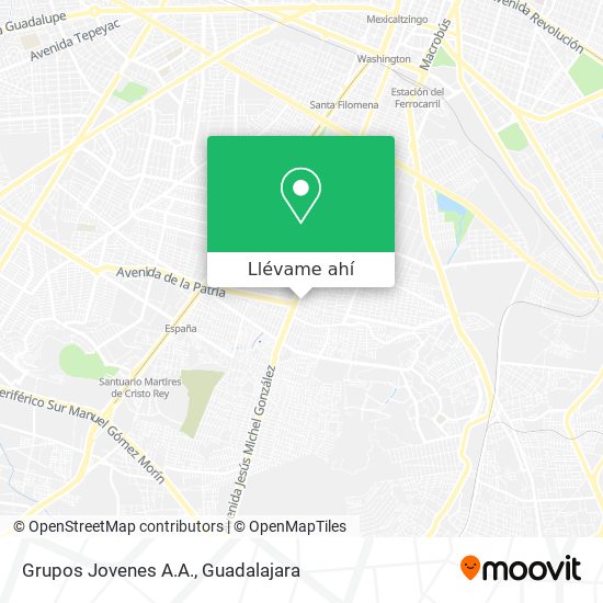 Mapa de Grupos Jovenes A.A.