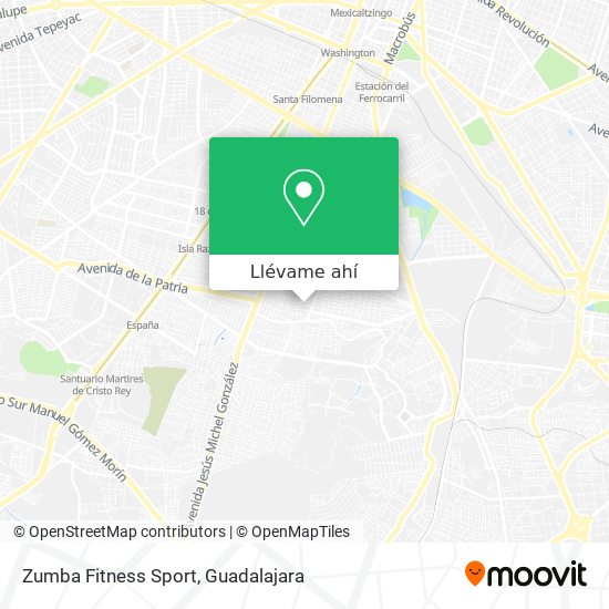 Mapa de Zumba Fitness Sport